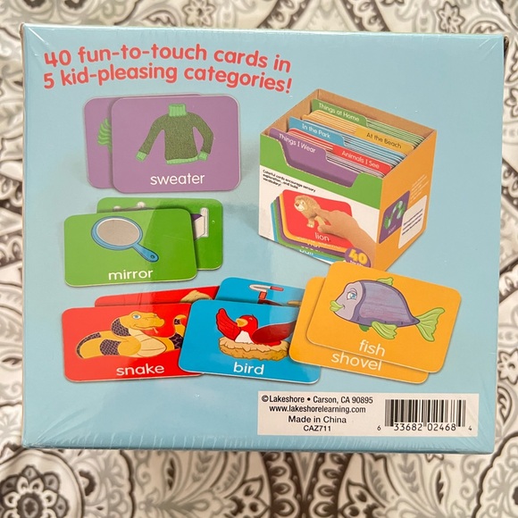 Lakeshore Other - Lakeshore 40 Fun-to-Touch Learning Cards - Colorful Touch & Feel Flashcards